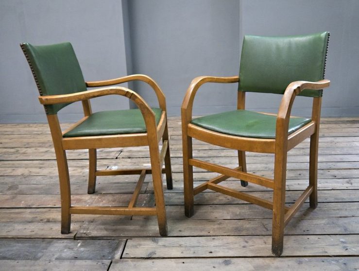 Green Leather Chairs