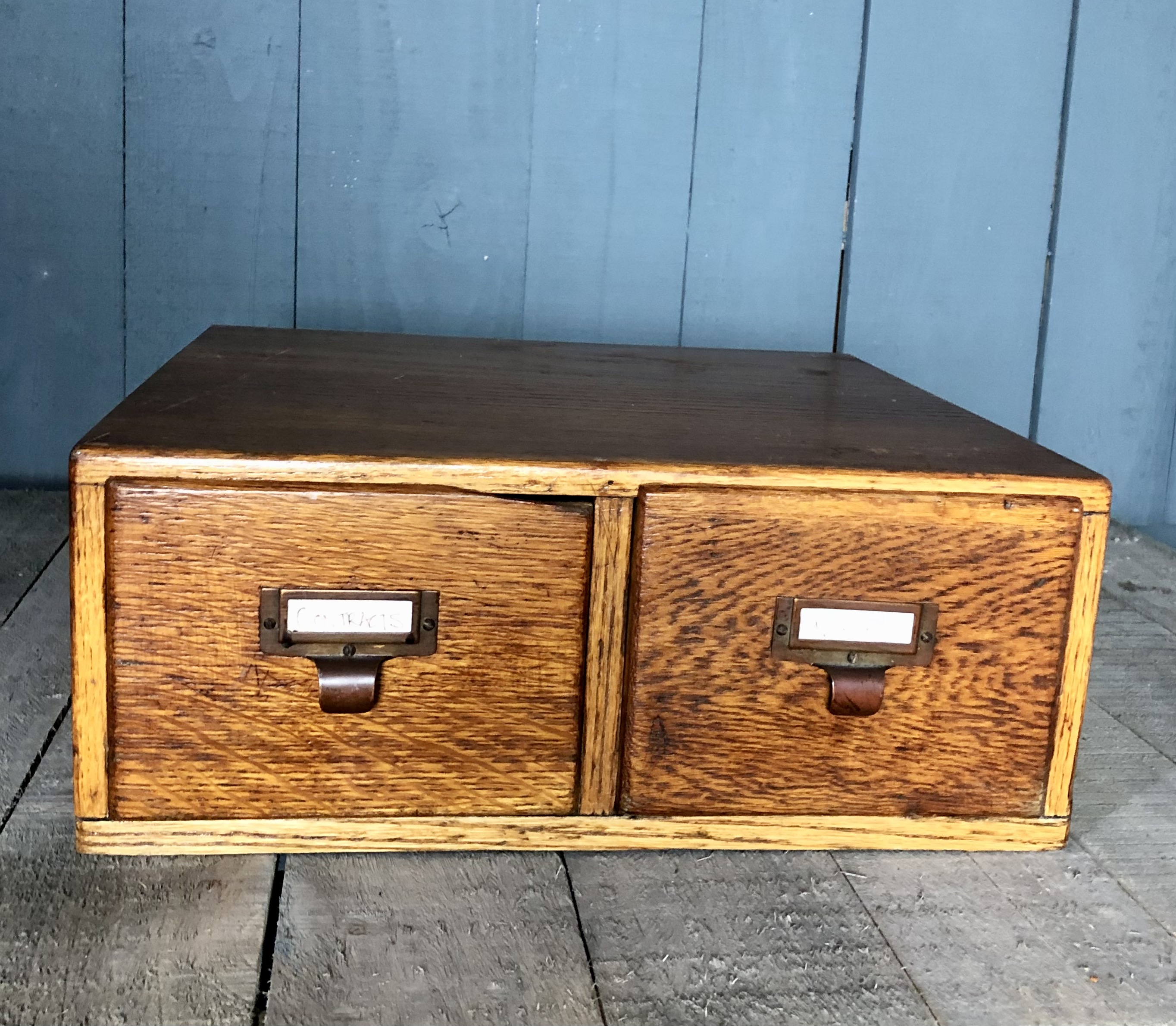 Wood index drawer unit – Double